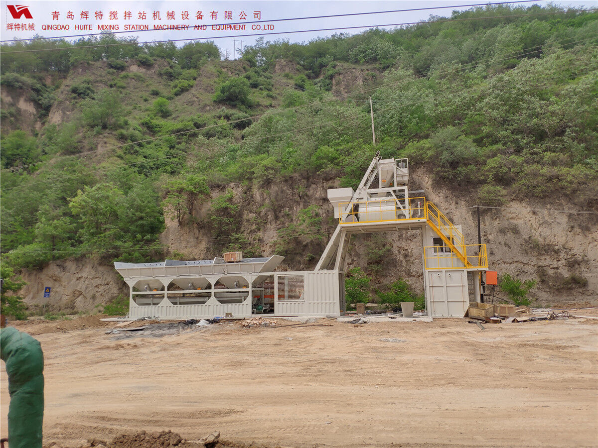 青島輝特機(jī)械 HZM75免基礎(chǔ)攪拌站模塊化設(shè)計，安裝快捷