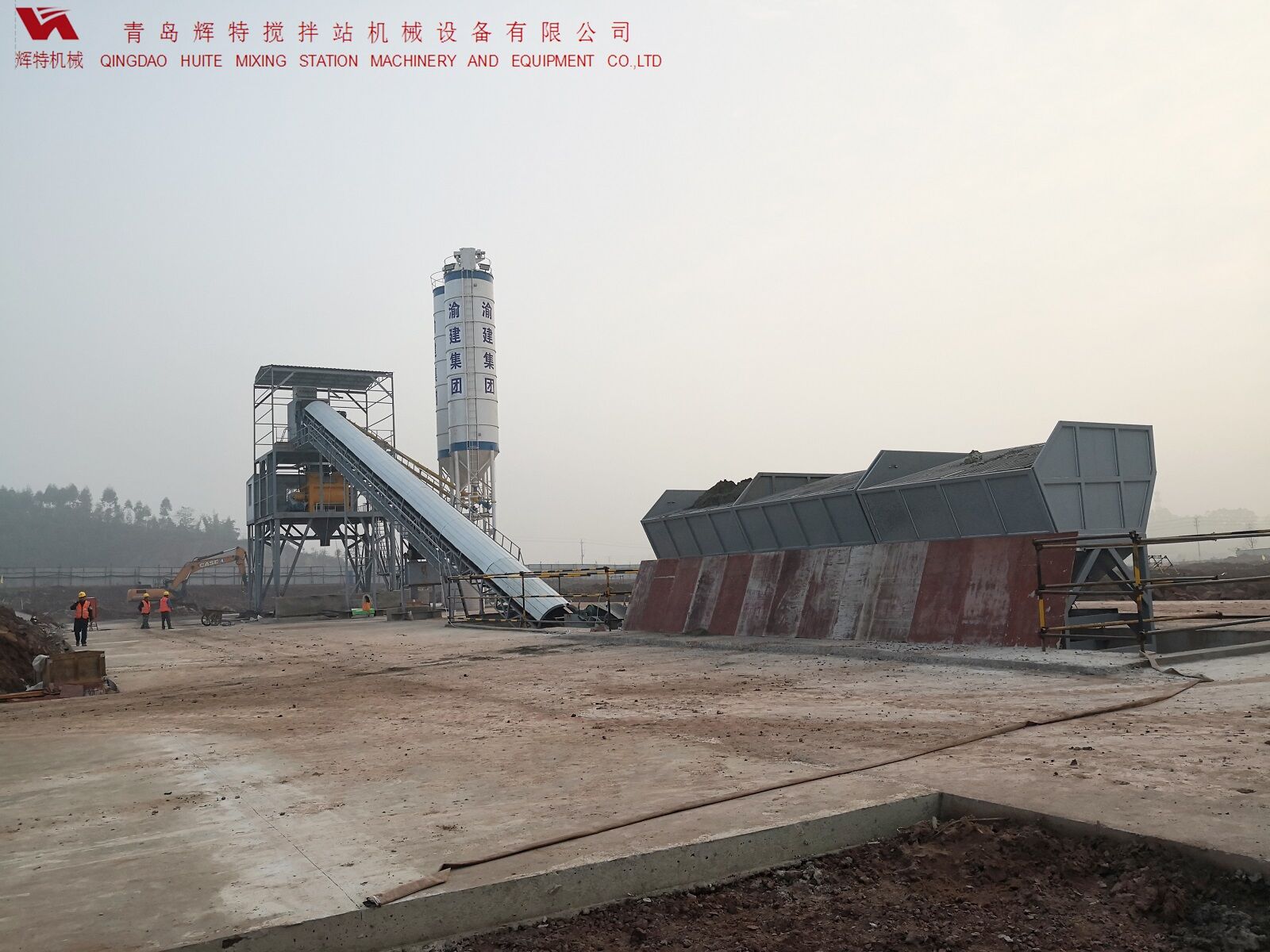 輝特混凝土攪拌站HZS120---保障工作人員安全，實現(xiàn)模塊化理念